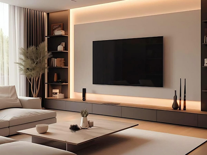 Completed media wall installation project in Peterborough