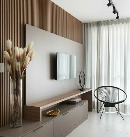 Luxury media wall lighting design in Peterborough home